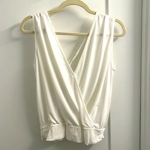 Veronica M Cream Top with Gold Detail